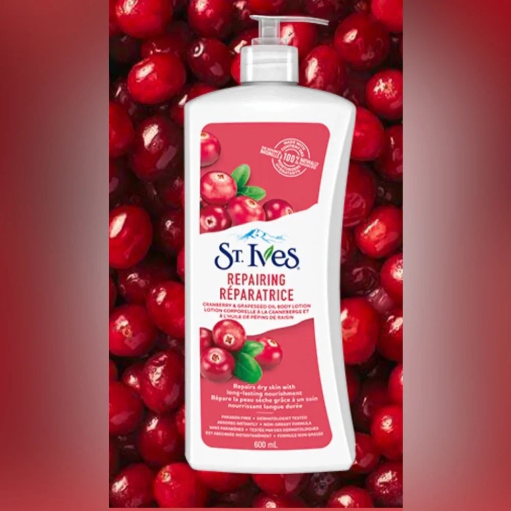 St. Ives 24 HOUR REPAIRING CRANBERRY & GRAPESEED OIL BODY LOTION (2Pack) - Picture 9 of 9